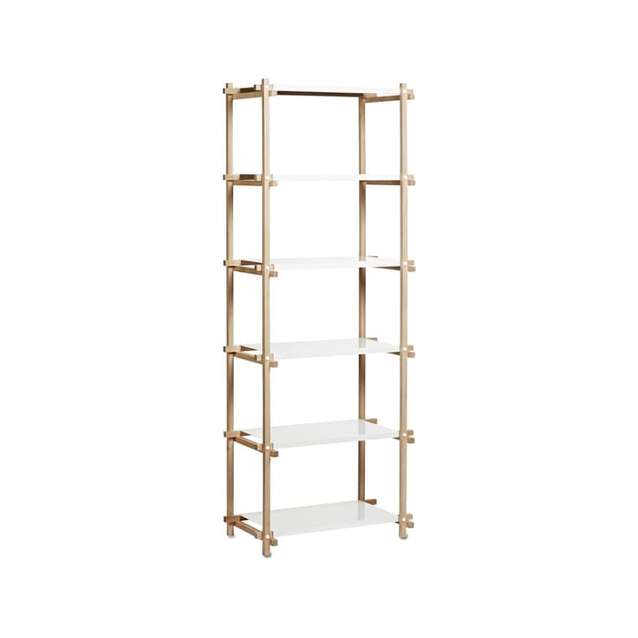 Estantería Woody Column - Oak-white lacquered shelf, high - HAY