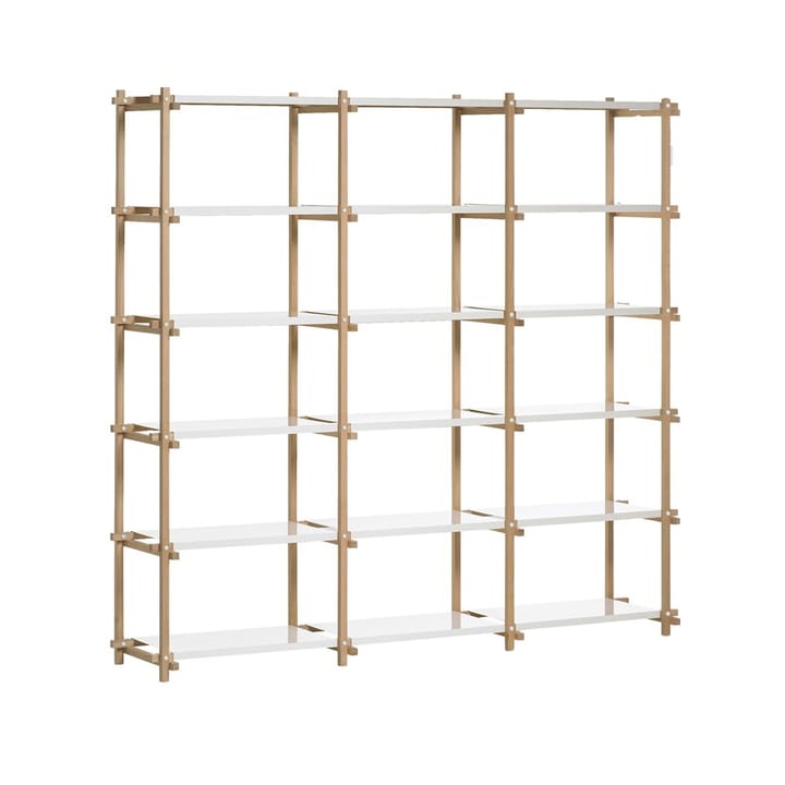 Estantería Woody - Oak-white lacquered shelf, high - HAY