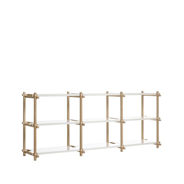 Estantería Woody - Oak-white lacquered shelf, low - HAY