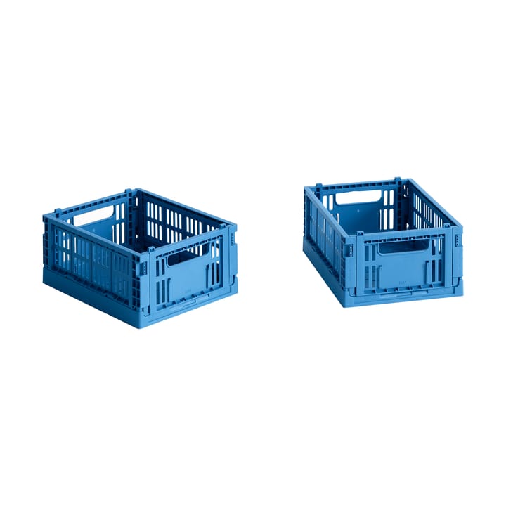 HAY Colour Crate Mini 2-pack 13x17 cm - Electric blue - HAY