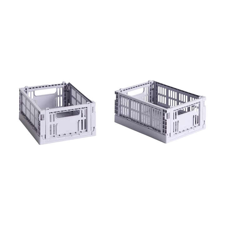 HAY Colour Crate Mini 2-pack 13x17 cm - Lavender - HAY