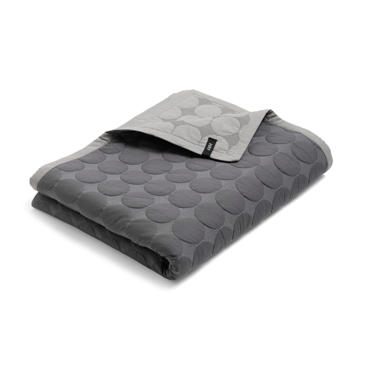 Mega Dot colcha organic 235x245 cm, Dark grey HAY