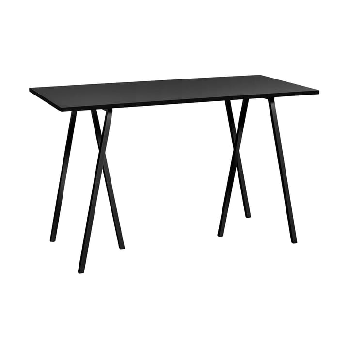 Mesa alta Loop Stand incl. support 77,5x160 cm - Black-black linoleum-black ash - HAY