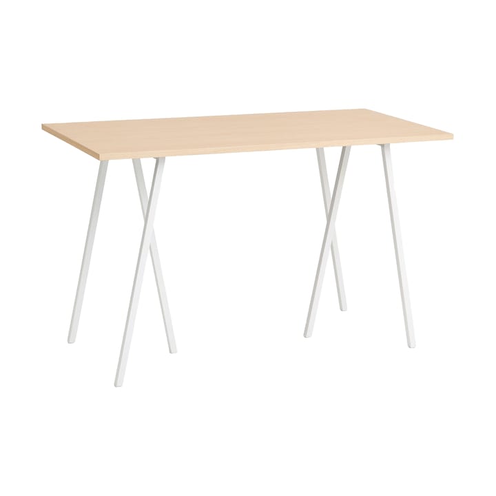 Mesa alta Loop Stand incl. support 77,5x160 cm - White-clear lacq. oak - HAY