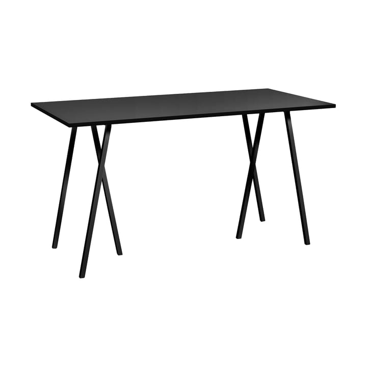 Mesa alta Loop Stand incl. support 87,5x180 cm - Black-black linoleum-black ash - HAY