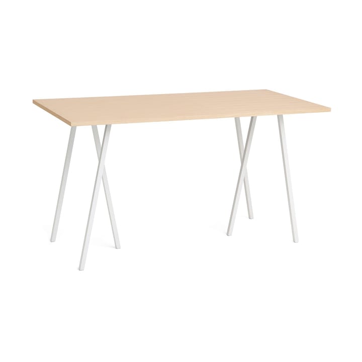 Mesa alta Loop Stand incl. support 87,5x180 cm - White-clear lacq. oak - HAY