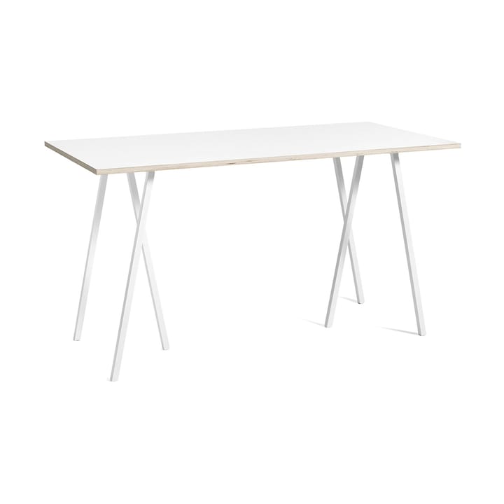 Mesa alta Loop Stand incl. support 87,5x180 cm - White-white laminate-plywood - HAY