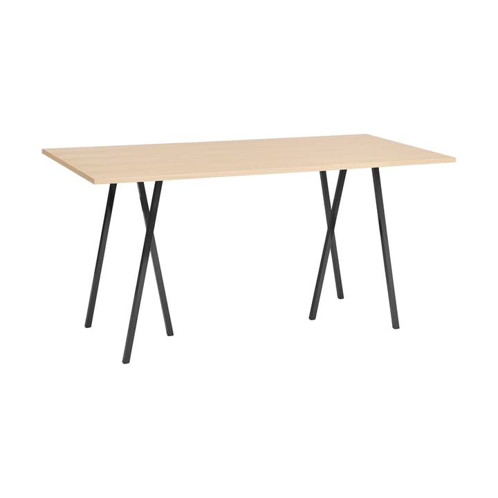 Mesa alta Loop Stand incl. support 92,5x200 cm - Black-clear lacq. oak - HAY