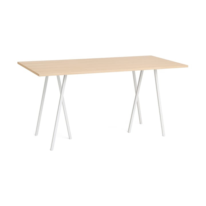 Mesa alta Loop Stand incl. support 92,5x200 cm - White-clear lacq. oak - HAY