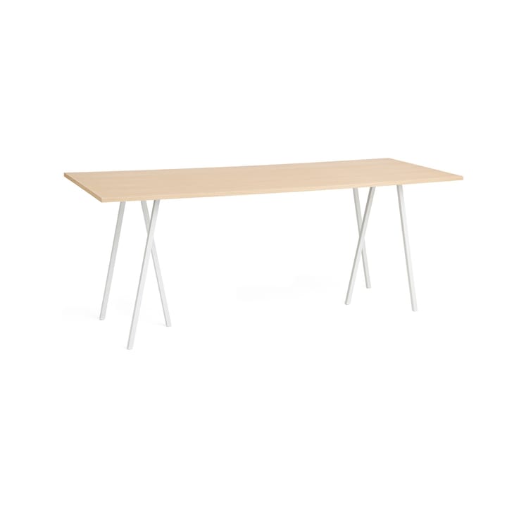 Mesa alta Loop Stand incl. support 92,5x250 cm - White-clear lacq. oak - HAY