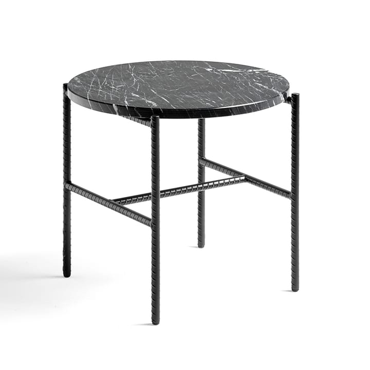 Mesa auxiliar Rebar Ø45 cm - Black marble-black - HAY