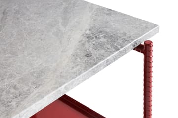 Mesa auxiliar Rebar 75x44x55 cm - Grey marble-barn red - HAY