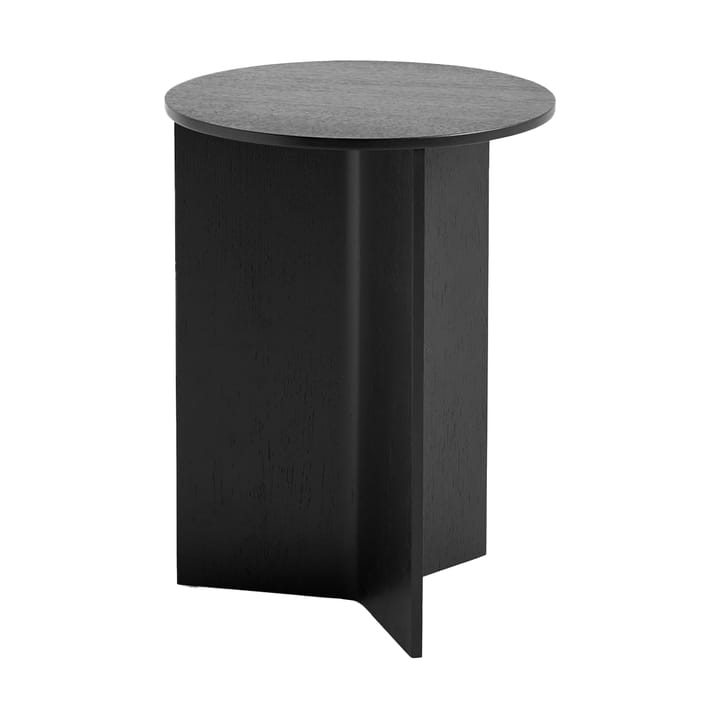 Mesa auxiliar Slit high Ø35 cm - Black lacquered oak - HAY