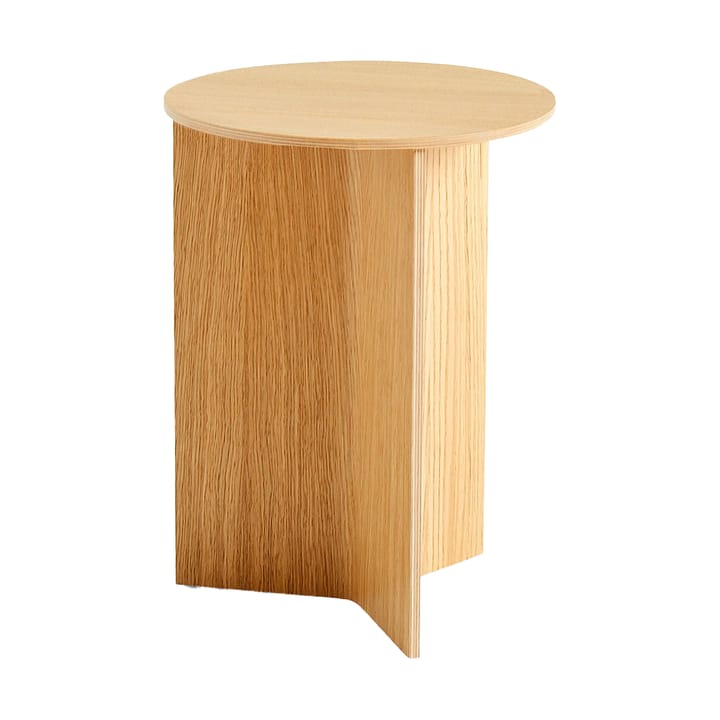 Mesa auxiliar Slit high Ø35 cm - Lacquered oak - HAY