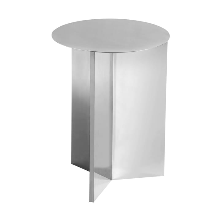 Mesa auxiliar Slit high Ø35 cm - Mirror polished steel - HAY