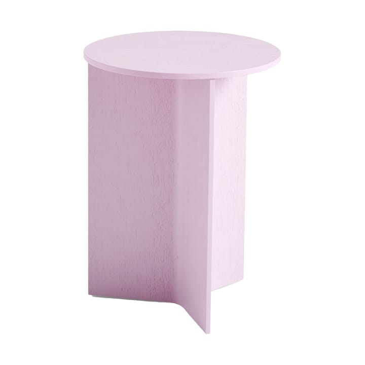 Mesa auxiliar Slit high Ø35 cm - Pink lacquered oak - HAY