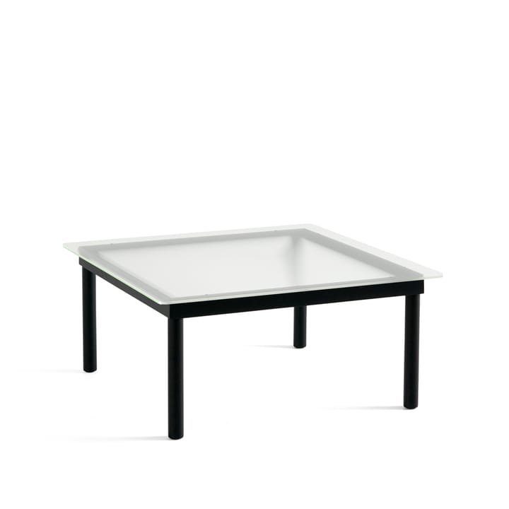 Mesa de centro Kofi - Black oak-ribbed glass, 80 cm - HAY