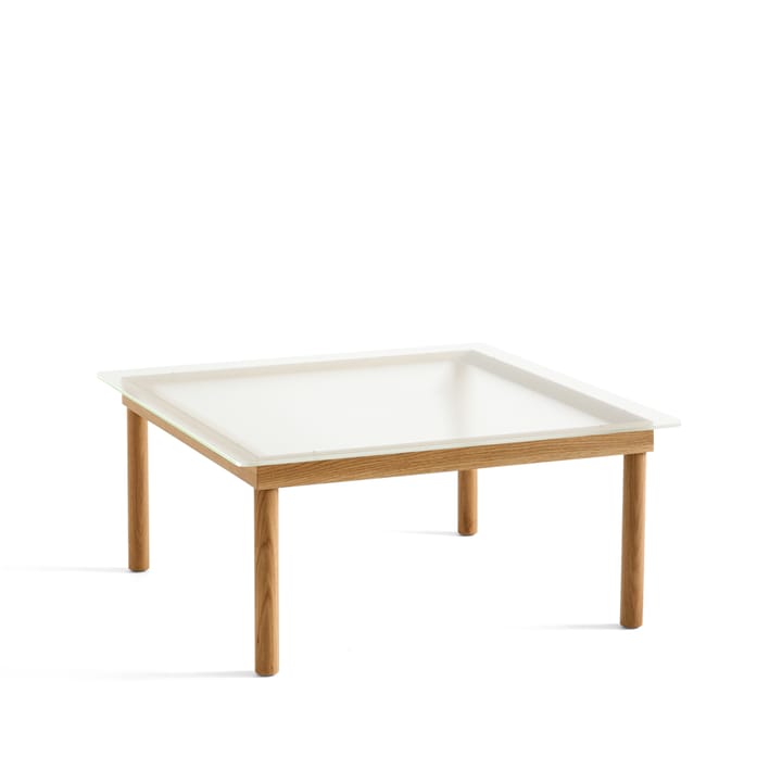 Mesa de centro Kofi - Oak-ribbed glass, 80 cm - HAY