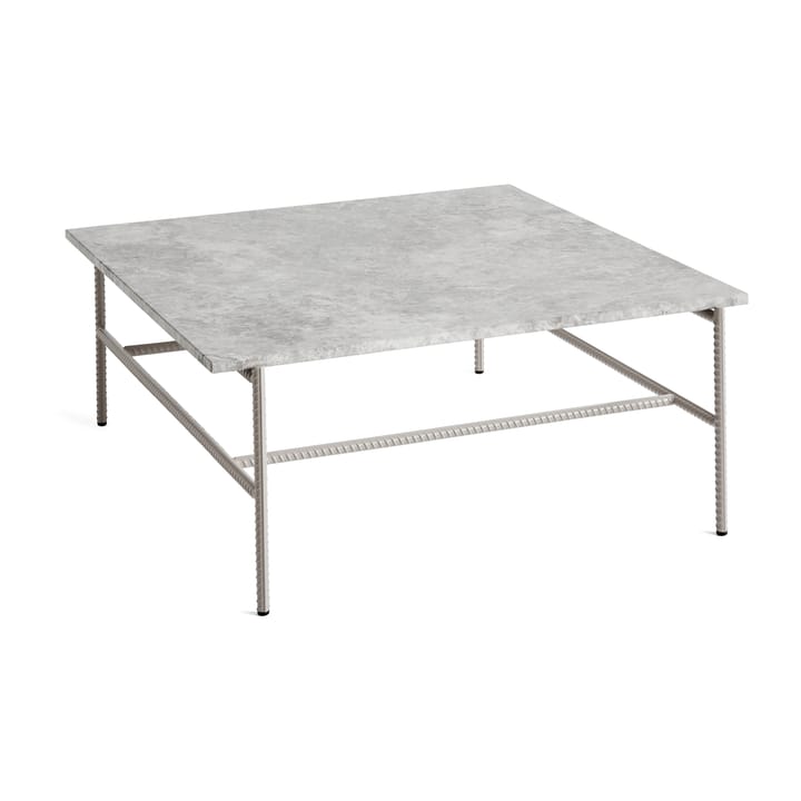 Mesa de centro Rebar 80x84x33 cm - Grey marble-fossil - HAY