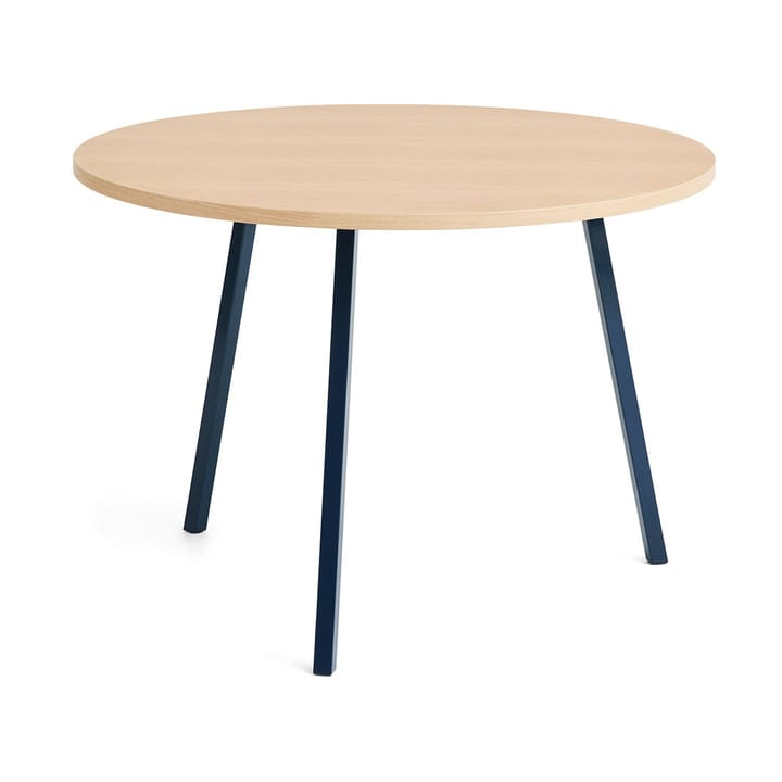 Mesa de comedor Loop Stand Ø105 cm - Deep blue-clear lacq. oak - HAY