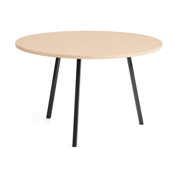 Mesa de comedor Loop Stand Ø120 cm - Black-clear lacq. oak - HAY