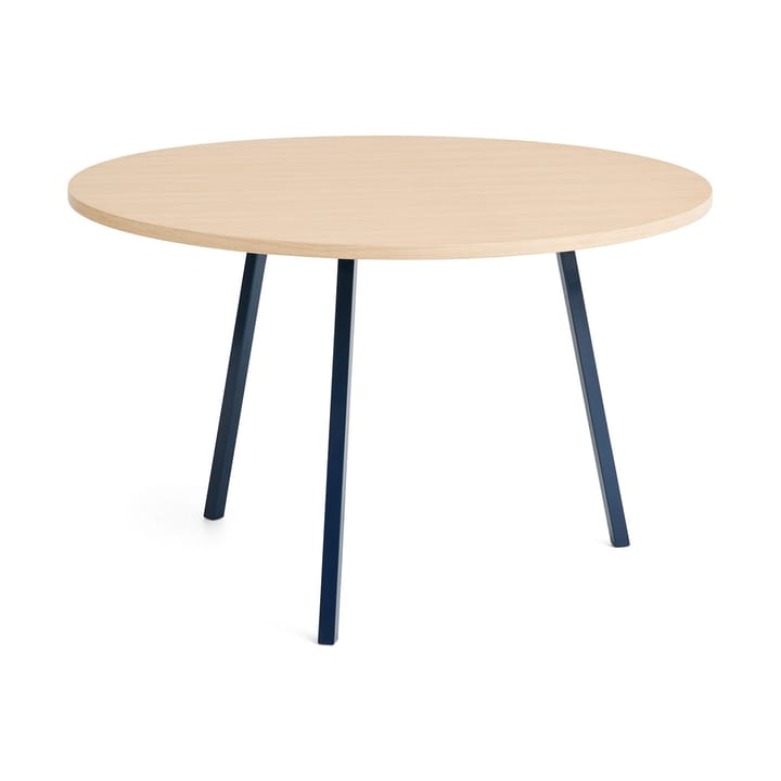 Mesa de comedor Loop Stand Ø120 cm - Deep blue-clear lacq. oak - HAY