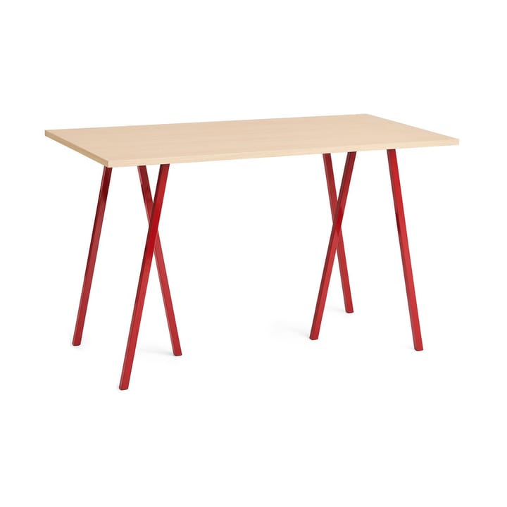 Mesa de comedor Loop Stand 77,5x160 cm - Maroon red-clear lacq. oak - HAY