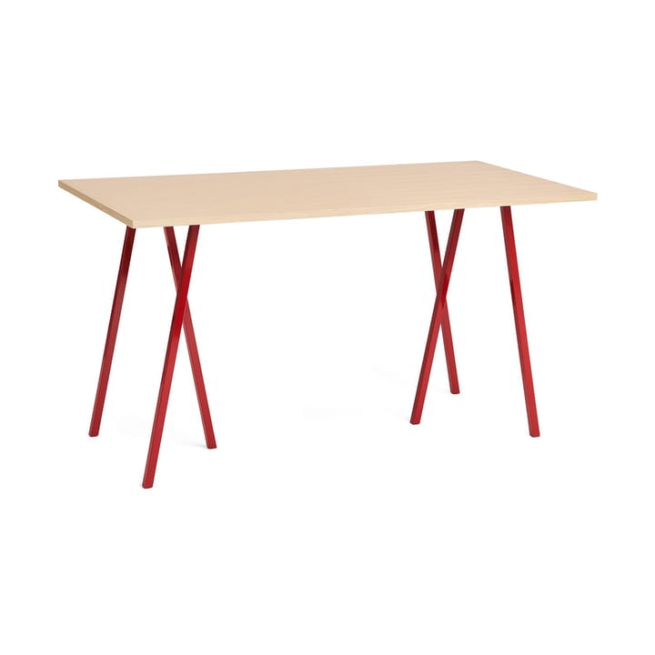 Mesa de comedor Loop Stand 87,5x180 cm - Maroon red-clear lacq. oak - HAY