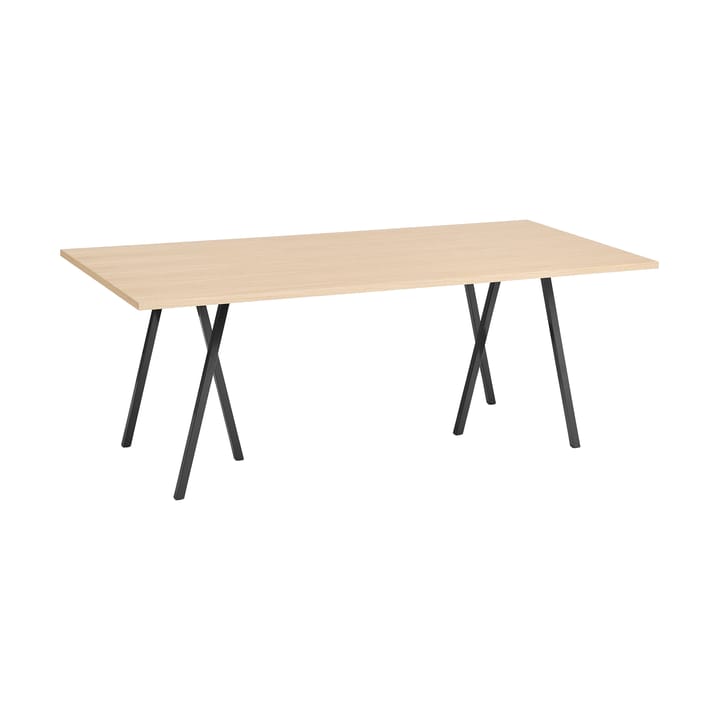 Mesa de comedor Loop Stand 92,5x200 cm - Black-clear lacq. oak - HAY