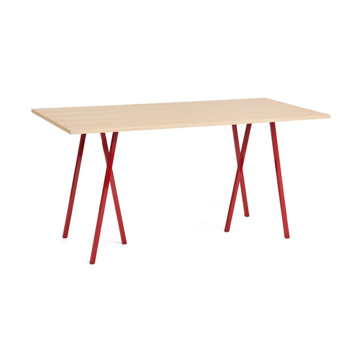 Mesa de comedor Loop Stand 92,5x200 cm - Maroon red-clear lacq. oak - HAY