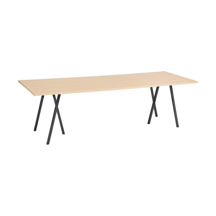 Mesa de comedor Loop Stand 92,5x250 cm - Black-clear lacq. oak - HAY