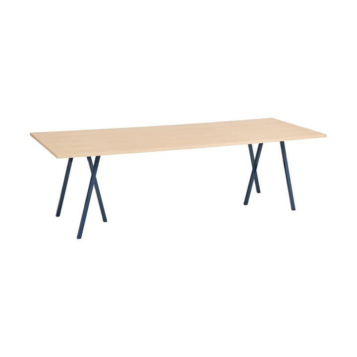 Mesa de comedor Loop Stand 92,5x250 cm - Deep blue-clear lacq. oak - HAY