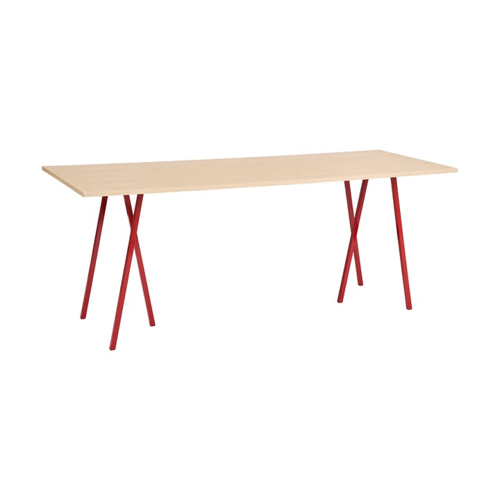 Mesa de comedor Loop Stand 92,5x250 cm - Maroon red-clear lacq. oak - HAY