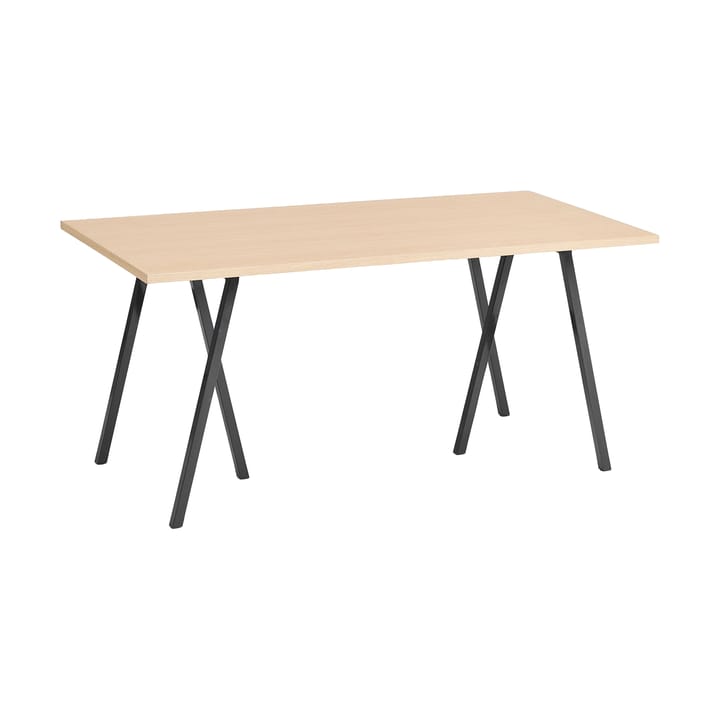 Mesa de comedor Loop Stand incl. support 77,5x160 cm - Black-clear lacq. oak - HAY