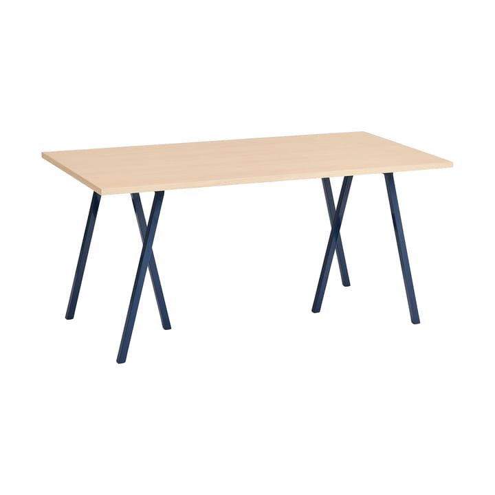 Mesa de comedor Loop Stand incl. support 77,5x160 cm - Deep blue-clear lacq. oak - HAY