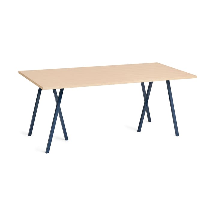 Mesa de comedor Loop Stand incl. support 87,5x180 cm - Deep blue-clear lacq. oak - HAY