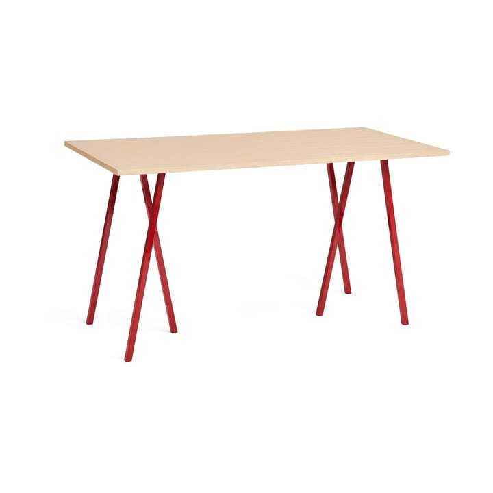 Mesa de comedor Loop Stand incl. support 87,5x180 cm - Maroon red-clear lacq. oak - HAY