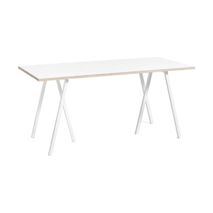 Mesa de comedor Loop Stand incl. support 87,5x180 cm - White-white laminate-plywood - HAY