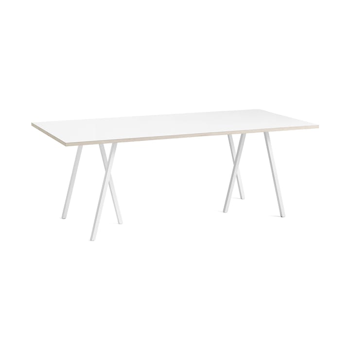 Mesa de comedor Loop Stand incl. support 92,5x200 cm - White-white laminate-plywood - HAY