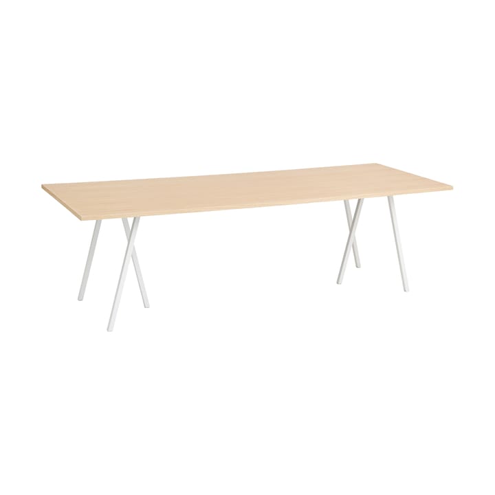 Mesa de comedor Loop Stand incl. support 92,5x250 cm - White-clear lacq. oak - HAY