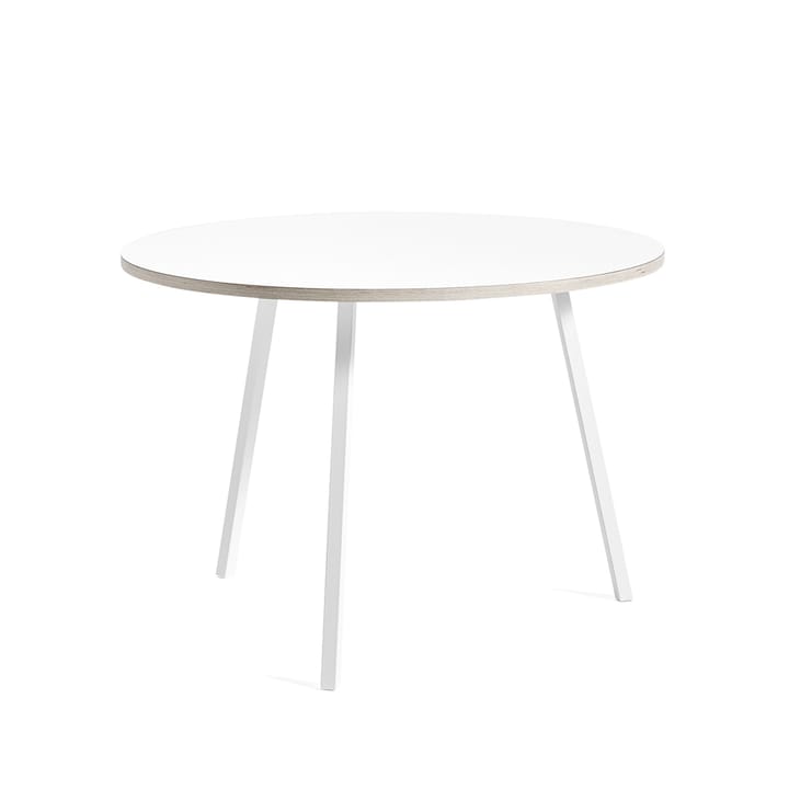 Mesa de comedor Loop Stand redonda - White laminate-white, Ø105 cm - HAY