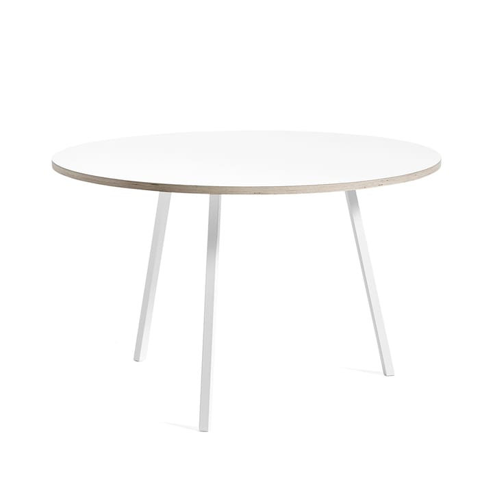 Mesa de comedor Loop Stand redonda - White laminate-white, Ø120 cm - HAY