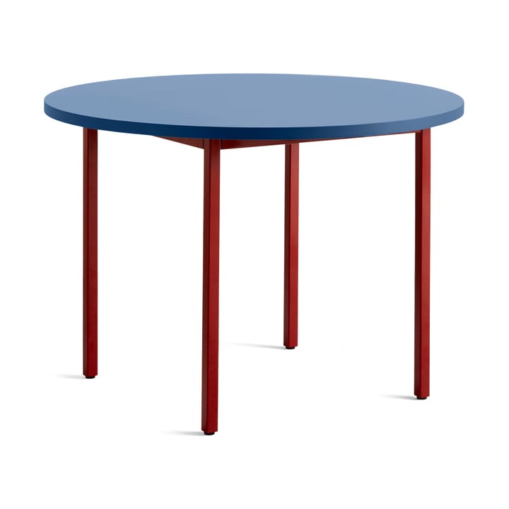 Mesa de comedor Two-Colour Ø105 cm - Maroon red-blue - HAY