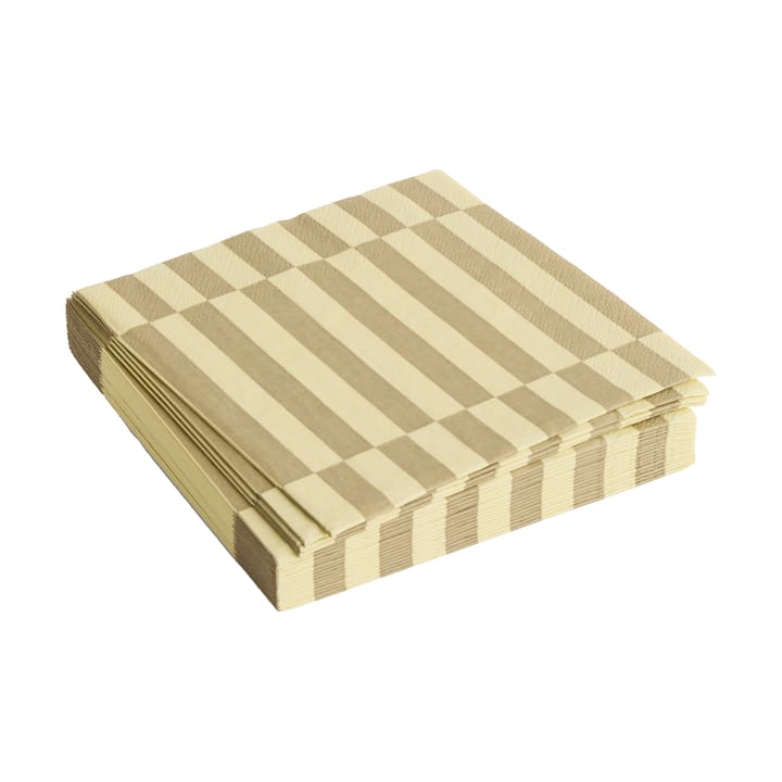 Servilleta Pattern Lunch Stripe 33x33 cm, set de 20 - Cream-sand pillar - HAY