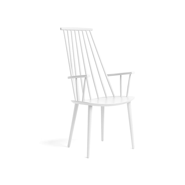 Silla con reposabrazos J110 - White lacquered beech - HAY