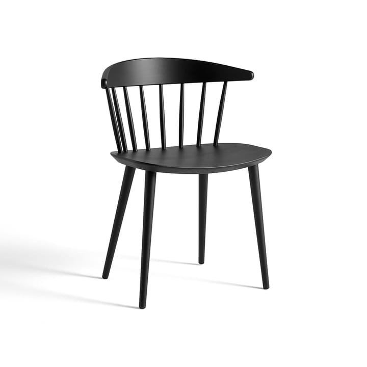 Silla J104 - Black lacquered beech - HAY