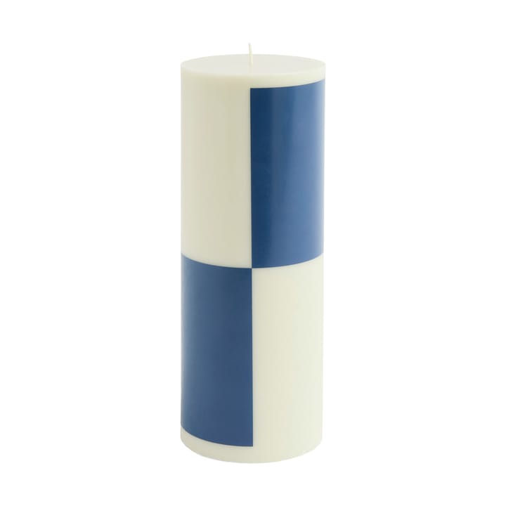 Vela gruesa Column Candle large 25 cm - Milky green-dark blue - HAY