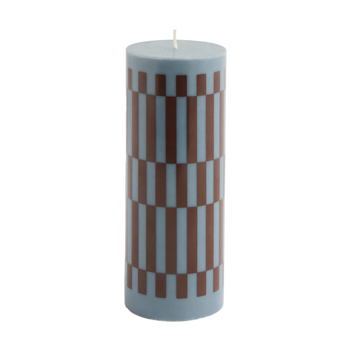 Vela gruesa Column Candle medium 20 cm - Anthrachite-bordeaux - HAY