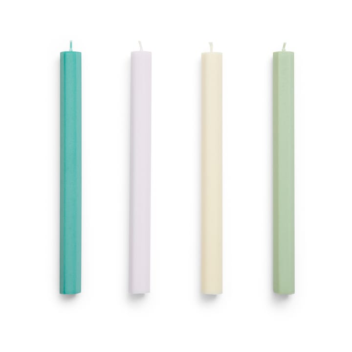 Vela Hexagon Candle mix 4-pack - Pastel - HAY