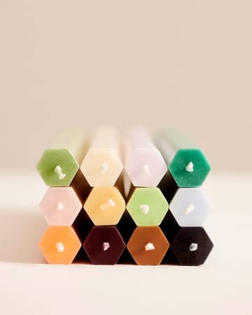 Vela Hexagon Candle mix 4-pack - Pastel - HAY